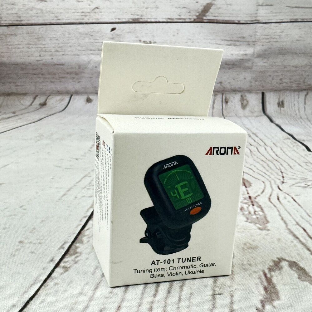 Clip-On LCD Digital Tuner for Guitar Bass Violin Ukulele Chromatic AT-01A